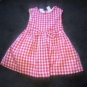 Red and white checkered dress